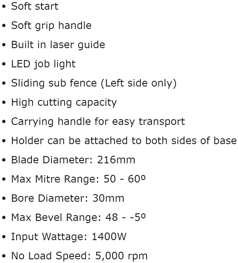 מסור גרונג פנדל חשמלי מקצועי מקיטה MAKITA LS0815FL TEXT